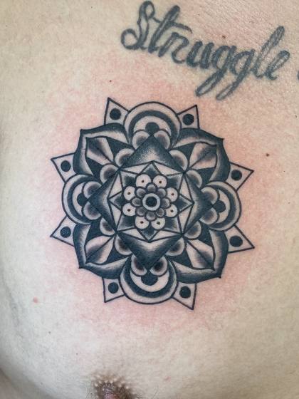 Black & Gray tattoo work by Chris Tate