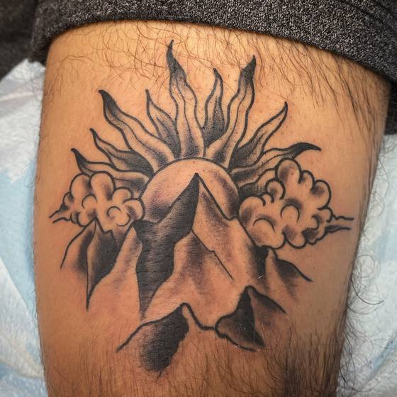 Black & Gray tattoo work by Chris Tate