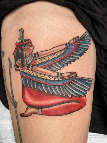 Color tattoo work by Chris Tate