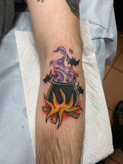 Color tattoo work by Chris Tate