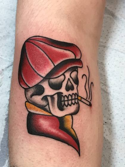 Color tattoo work by Chris Tate