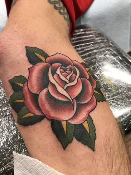 Color tattoo work by Chris Tate