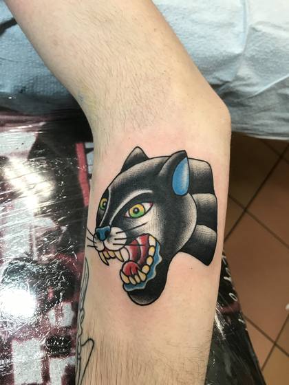 Color tattoo work by Chris Tate