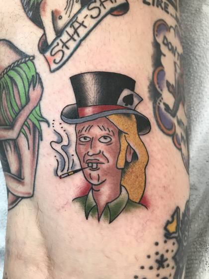 Color tattoo work by Chris Tate