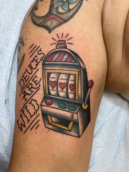 Color tattoo work by Chris Tate