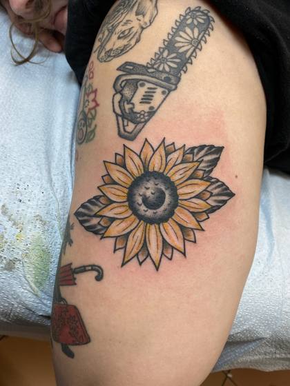 Color tattoo work by Chris Tate