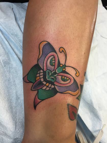 Color tattoo work by Chris Tate