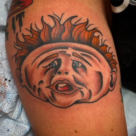 Color tattoo work by Chris Tate
