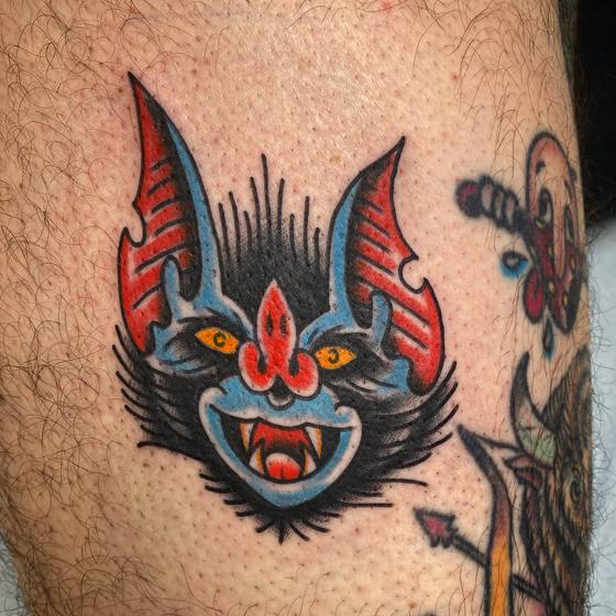 Color tattoo work by Chris Tate