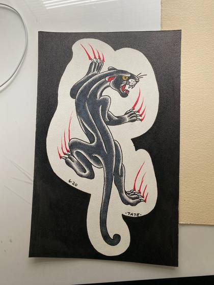 Flash tattoo work by Chris Tate