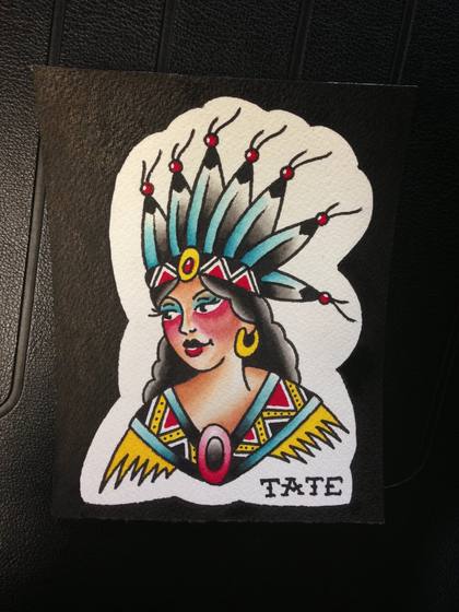 Flash tattoo work by Chris Tate