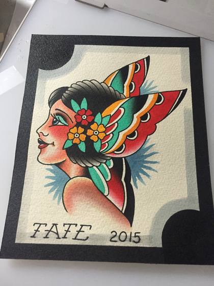 Flash tattoo work by Chris Tate