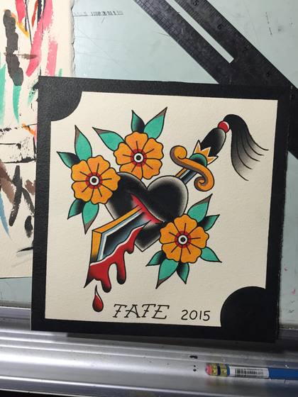 Flash tattoo work by Chris Tate