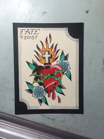 Flash tattoo work by Chris Tate