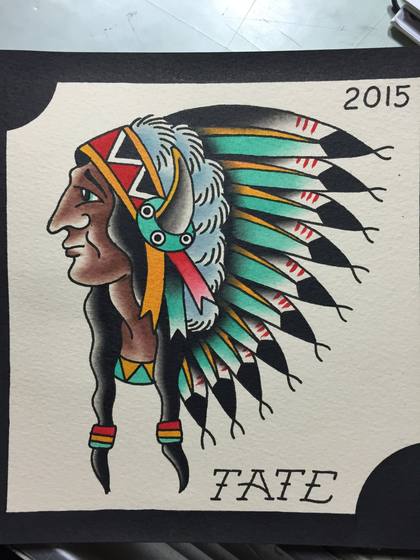 Flash tattoo work by Chris Tate