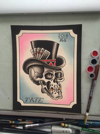 Flash tattoo work by Chris Tate